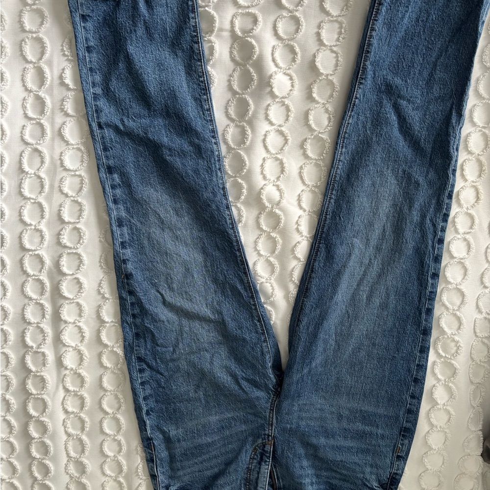 LOFT Blue Frayed Hem Cropped Jeans - Picture 3 of 7